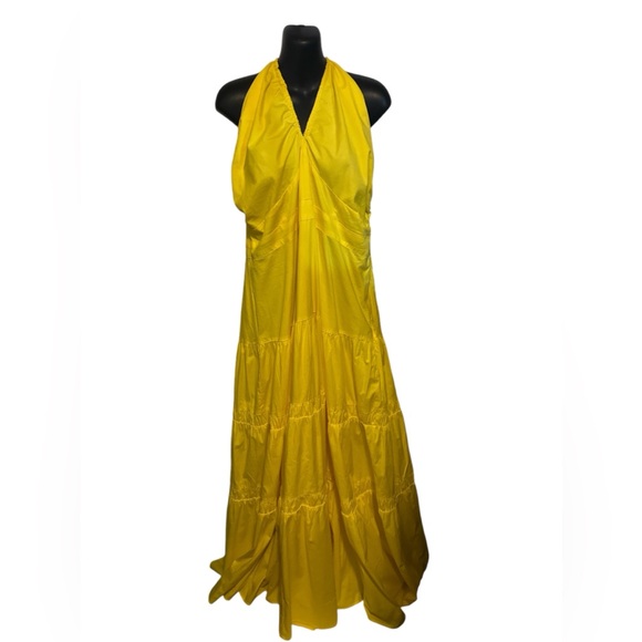28. Prabal Gurung for JCPenney Sleeveless Maxi Dress Plus 18W Yellow NWT - Picture 3 of 10